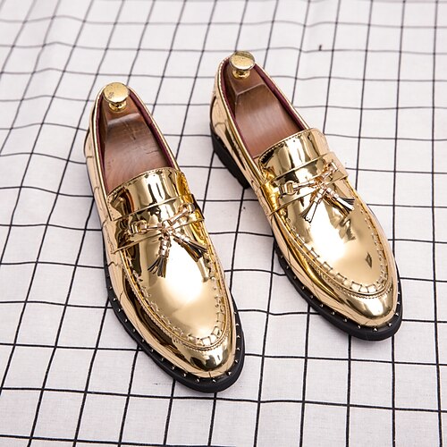 

Men's Loafers & Slip-Ons Tassel Loafers Floral Patent Leather Penny Loafers Business Casual Classic Daily Party & Evening Walking Shoes Patent Leather Breathable Non-slipping Wear Proof Booties