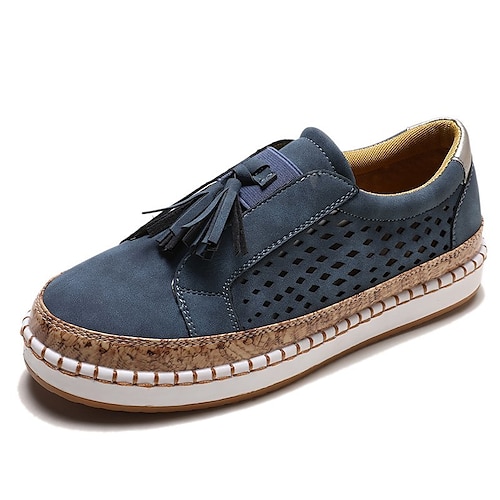 

Per donna Scarpe da ginnastica Scarpe da papà Esterno Piatto Punta tonda Collegiale Corsa Cuoio Retato Con lacci intrecciali Bianco Verde militare Rosso
