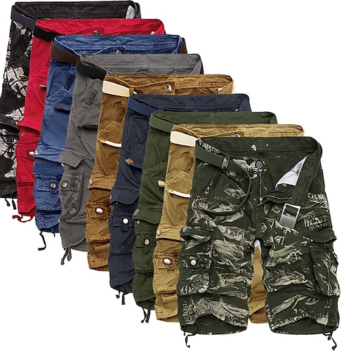 

Herren Cargo Shorts Kurze Hosen Kurze Hose für Wanderer Bein Kordelzug Multi Pocket Glatt Tarnfarben Atmungsaktiv Draussen Knielänge Casual Täglich Strassenmode Stilvoll Armeegrün Gelb Mikro-elastisch