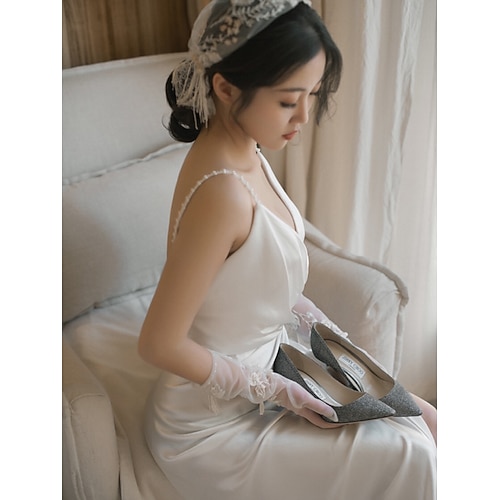 

light wedding bridal bridal sling tail is thin white backless simple 2021 new forest brigade shoot out yarn