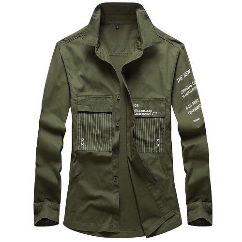 

Men's Hiking Jacket Hiking Shirt / Button Down Shirts Long Sleeve Shirt Coat Top Outdoor Quick Dry Lightweight Breathable Sweat wicking Autumn / Fall Spring Summer ArmyGreen Black khaki Hunting