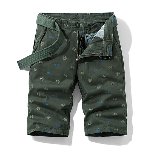

Men's Casual Chino Shorts Print Short Pants Daily Inelastic Print Graphic Breathable Moisture Wicking Mid Waist Black Army Green Grey Khaki Dark Blue 30 32 34 36 38