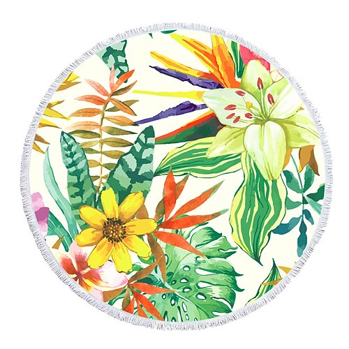 

Mulheres Roupa de Banho Cobertura Toalha de Praia Normal roupa de banho Camurça Estampado Floral Folha Folha Verde Branco Amarelo Rosa claro Fatos de banho novo à moda Férias / Sensual / Moderno