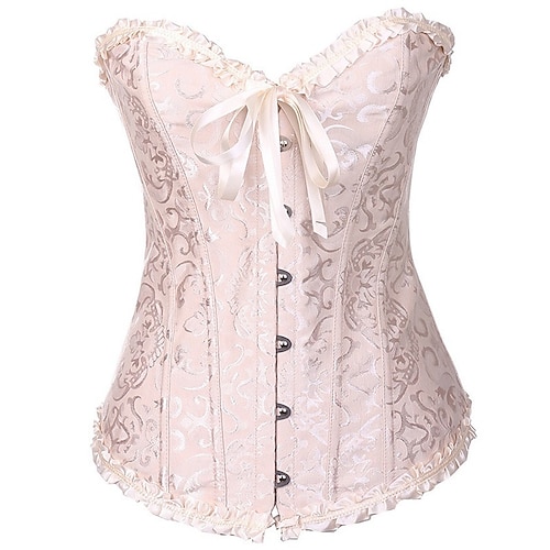 

Corset Women's Corsets Trachtenmieder Christmas Halloween Wedding Party Birthday Party Plus Size Apricot Green White Country Bavarian Overbust Corset Hook & Eye Lace Up Tummy Control Push Up Jacquard
