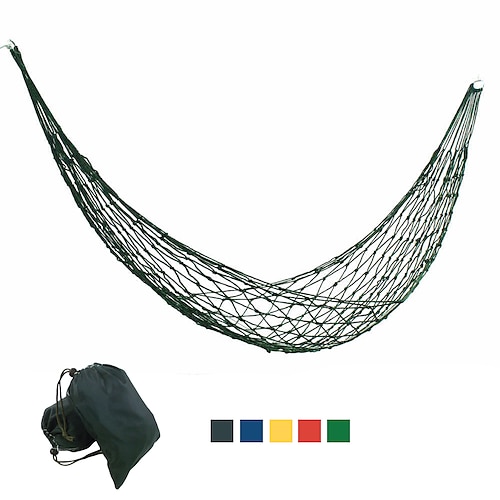 

Camping Hammock Outdoor Portable Lightweight Comfortable Nylon for 1 person Fishing Climbing Camping Blue Red Green