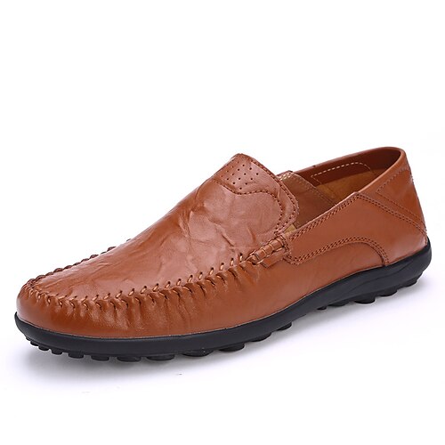 

new men's casual business leather shoes, fashionable all-match loafers, comfortable and breathable men's leather shoes, convenient one-step