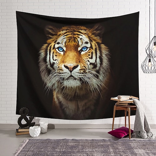 

grande arazzo da parete arredamento artistico tenda coperta appesa casa camera da letto soggiorno decorazione poliestere tigre