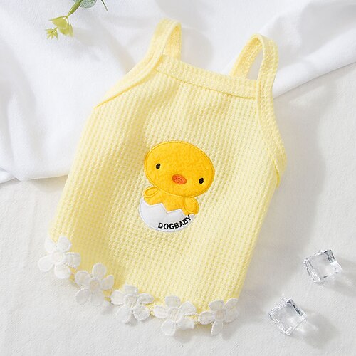 

Chien Chat Tee-shirt Gilet Dentelle Bande dessinée basique Adorable Le style mignon Décontracté / Quotidien Vêtements pour Chien Vêtements pour chiots Tenues De Chien Respirable Violet Jaune Orange