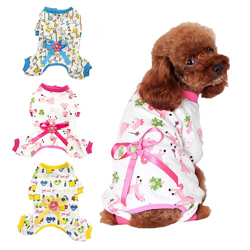 

Dog Cat Jumpsuit Puppy Clothes Dog clothes Princess Giraffe Animal Princess Cat Cartoon Cute Casual / Daily Dog Clothes Puppy Clothes Dog Outfits Warm Yellow Blue Pink Costume for Girl and Boy Dog