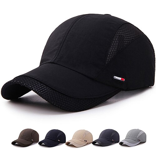 

Canvas Baseball Cap Running Hat Women's Men's Headwear Solid Colored Adjustable Foldable for Fitness Baseball Running Autumn / Fall Spring Summer Black Red Grey