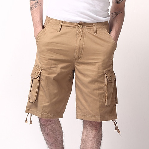 

Men's Hiking Shorts Hiking Cargo Shorts Military Summer Outdoor 12 Regular Fit Ripstop Quick Dry Multi Pockets Breathable Cotton Knee Length Shorts Bottoms Army Green Khaki Ivory Black Hunting