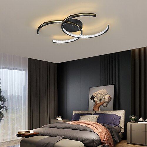 

LED Ceiling Light Black Gold Modern 45/55 cm Geometric Shapes Flush Mount Lights Metal Artistic Style Modern Style Stylish Painted Finishes Artistic 220-240V