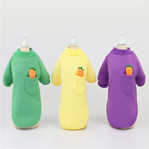 

Dog Cat Sweatshirt Solid Colored Cute Sweet Dailywear Casual / Daily Winter Dog Clothes Puppy Clothes Dog Outfits Warm Purple Yellow Green Sweatshirts