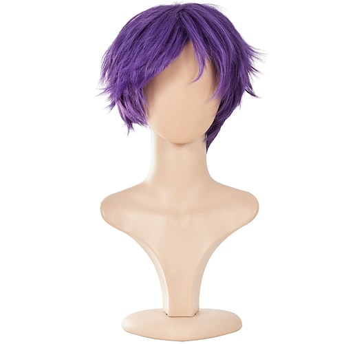 purple male wig