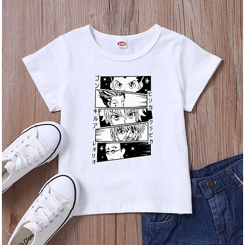 

Kids Boys T shirt Graphic 3D Print Short Sleeve Basic Cotton Summer Black White
