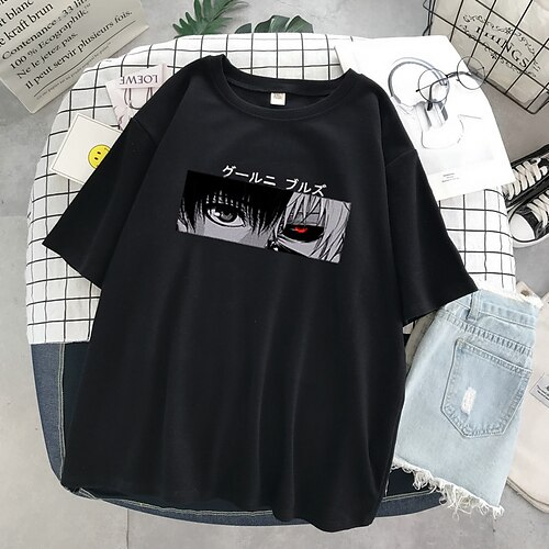 

Inspired by Tokyo Ghoul Cosplay Cosplay Costume T-shirt Back To School Print T-shirt For Men's Women's Adults' Polyester / Cotton Blend