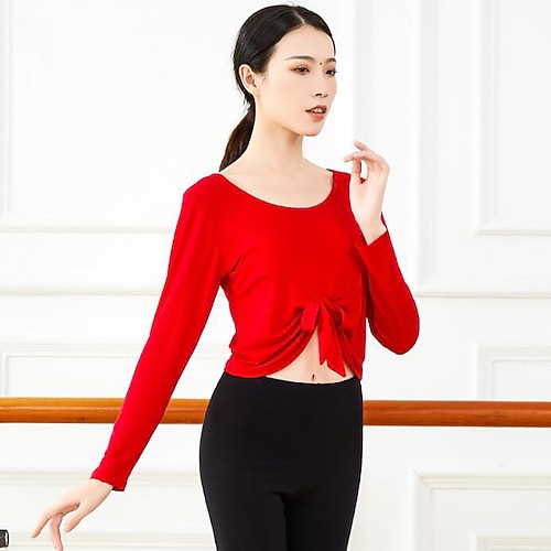 

Activewear Leotard / Onesie Cinch Cord Solid Women's Training Performance Long Sleeve Spandex