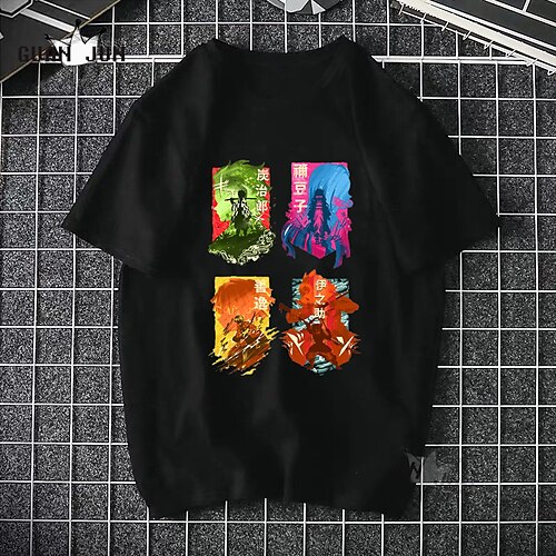 

Asesino de demonios Cosplay Traje de cosplay T-Shirt Vuelta al cole Estampado Camiseta Para Hombre Mujer Adulto 100% Poliéster