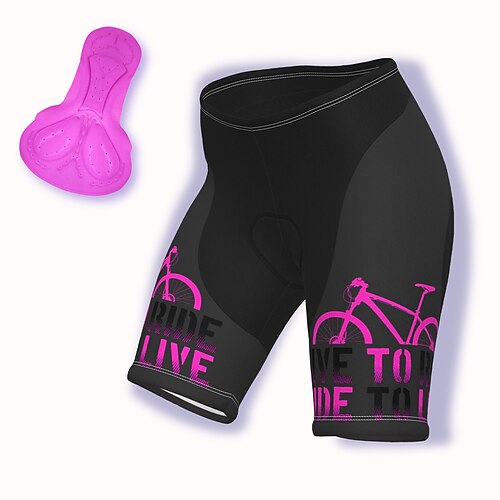 

21Grams Women's Bike Shorts Cycling Shorts Bike Shorts Pants Mountain Bike MTB Road Bike Cycling Sports Graphic 3D Pad Fast Dry Breathable Soft Black Polyester Spandex Clothing Apparel Bike Wear