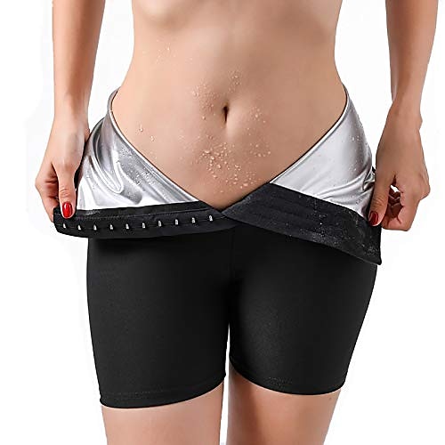 

sweat shorts women women sauna sweat training leggings gym fitness exercise capri pants hot thermo body shaper
