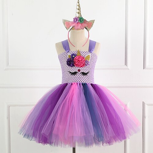 

Bambino (1-4 anni) Da ragazza Giornata universale dell'infanzia Vestito da festa Floreale Abito in tulle Al ginocchio Vestito Prestazioni Retato Senza spalline Senza maniche Attivo Vestito 3-7 anni