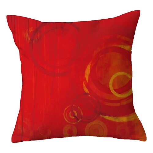 

Double Side Cushion Cover 1PC Soft Decorative Square Faux Linen Pillowcase for Sofa bedroom Car Chair Superior Quality Outdoor Cushion Patio Throw Pillow Covers for Garden Farmhouse Bench Couch
