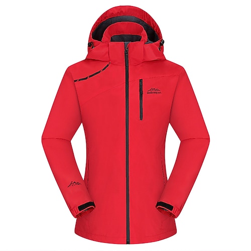 

Women's Men's Hiking Softshell Jacket Waterproof Hiking Jacket Hiking Windbreaker Jacket Hoodie Top Outdoor Waterproof Windproof Quick Dry Lightweight Autumn / Fall Spring Summer Male black Female