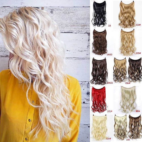 

foreign trade europe and the united states cosplay light and breathable natural fishing line curly hair straight hair multi-color optional ponytail