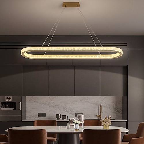 

LED Pendant Light Modern Nordic Gold Circle 90 cm Lantern Desgin Metal Electroplated 110-120V 220-240V