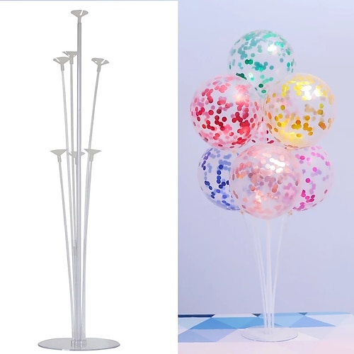 

6set Birthday Balloon Stand Stick DIY Party Decoration Latex Balloons Table Floating Letter Balloons Supporting Rod(No balloons)