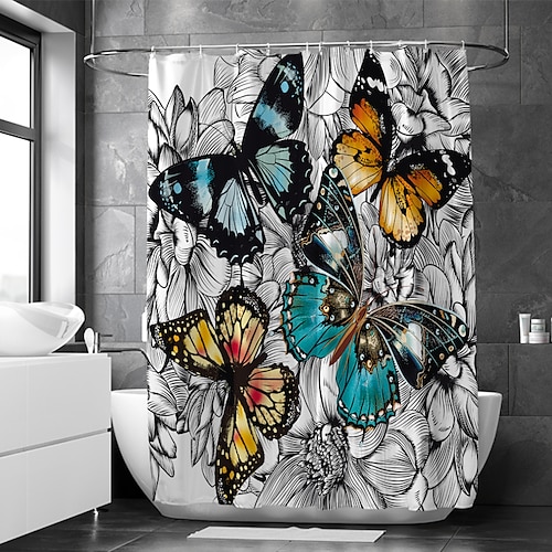 

Waterproof Fabric Shower Curtain Bathroom Decoration and Modern and Classic Theme 70 Inch