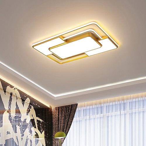 

LED Ceiling Light Acrylic Ceiling Lamp Golden LED Indoor Ceiling Lamp Simple Modern Ceiling Lamp is Suitable for Bedroom Living Room Study and Dining Room Ceiling Lighting AC220V