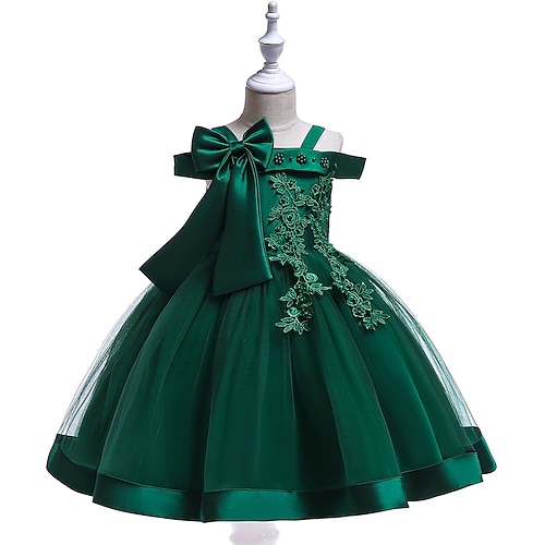 

Bambino Da ragazza Vestito Tinta unita Abito in tulle Medio Vestito Matrimonio Retato Cotone Senza maniche Da principessa Vestito 3-10 anni Estate Verde Blu Rosa