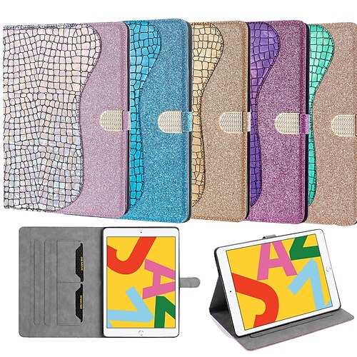 

Tablet Case Cover For Apple iPad 10.2'' 9th 8th 7th iPad Pro 12.9'' 5th iPad Pro 4th 12.9'' iPad mini 6th 5th 4th iPad Pro 11'' 3rd Card Holder with Stand Dustproof Geometric Pattern Glitter Shine