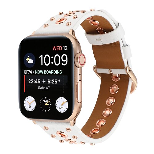 

Compatível com Pulseira Apple Watch 38mm 40mm 41mm 42mm 44mm 45mm 49mm Fecho de Metal Luxo Mulheres Homens Couro Legitimo pulseira de substituição para iwatch Series Ultra 8 7 6 5 4 3 2 1 SE