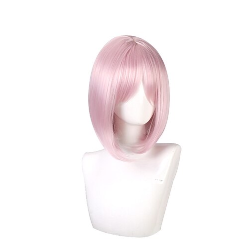 

Fate / Grand Order FGO Mash Kyrielight Cosplay Wigs Women's Bob With Bangs 13.78 inch Heat Resistant Fiber Natural Straight Pink Teen Adults' Anime Wig