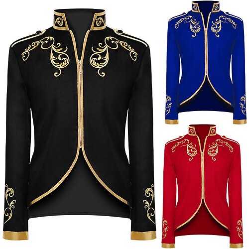 

Prince Movie / TV Theme Costumes Medieval Party Costume Outerwear Men's Costume Vintage Cosplay Party & Evening Queen's Platinum Jubilee 2022 Elizabeth 70 Years Long Sleeve Coat Carnival