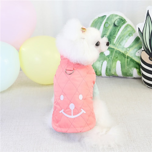 

Dog Cat Puffer / Down Jacket Solid Colored Patterned Cute Sweet Dailywear Casual / Daily Winter Dog Clothes Puppy Clothes Dog Outfits Warm Blue Pink Green Costume for Girl and Boy Dog Cotton S M L XL