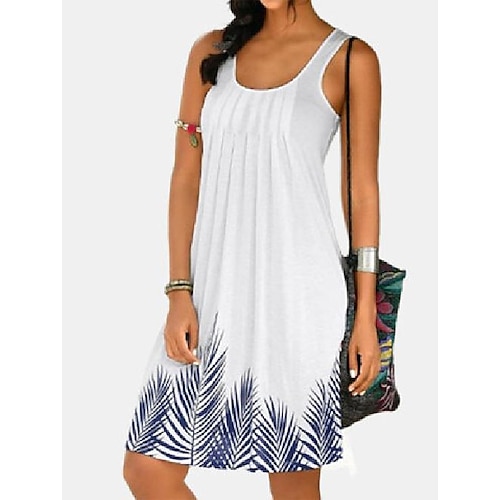 

Women's Shift Dress White Dress Midi Dress Light Purple Light Blue printing Short Sleeve Spring Summer Boom Sale Dress S M L XL 2XL 3XL 4XL 5XL