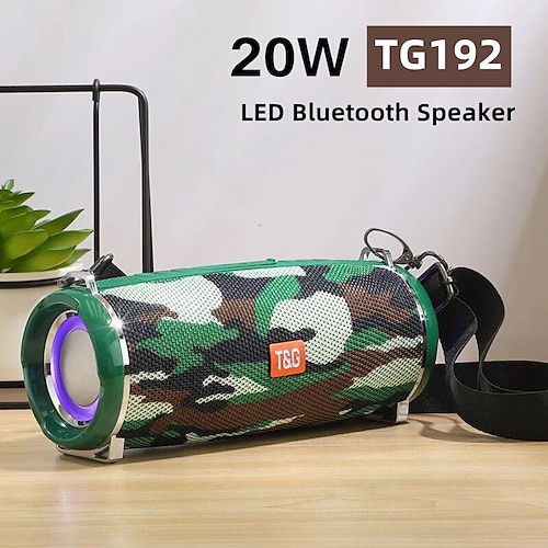 

T&G TG192 Outdoor Speaker Wireless Bluetooth Portable Speaker For PC Laptop Mobile Phone Portable Wireless Hifi Speaker Bluetooth Speaker Subwoofer Speakers with Mic Support