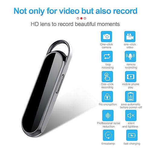 

Digital Voice Video Recorder D8 English 64GB Portable Digital Voice Video Recorder Photographed Recording Rechargeable with Noise Reduction for Business Traveling Speech Meeting Lectures