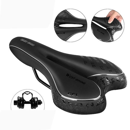 

Bike Saddle / Bike Seat Cushion Comfortable Silica Gel PU(Polyurethane) Cycling Road Bike Mountain Bike MTB Folding Bike Dark Grey Black / Red Black / Blue