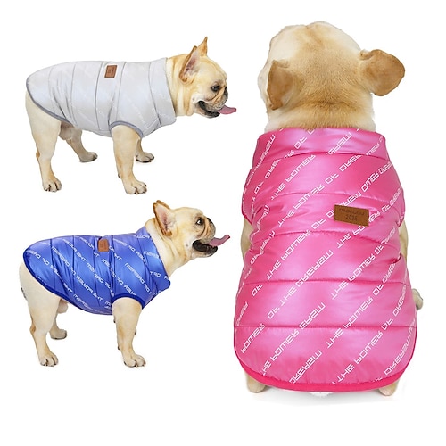 

Dog Cat Coat Solid Colored Leisure Cute Dailywear Casual / Daily Winter Dog Clothes Puppy Clothes Dog Outfits Warm Blue Gray Rose Pink Costume for Girl and Boy Dog Cotton S M L XL XXL