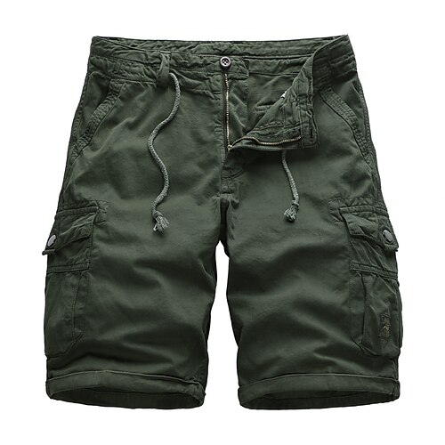 

Per uomo Pantaloncini modello cargo Pantaloncini da lavoro Maglia da escursione Multi tasca Liscio Traspirante Morbido Breve Sportivo Informale Giornaliero Misto cotone Di tendenza Streetwear Verde