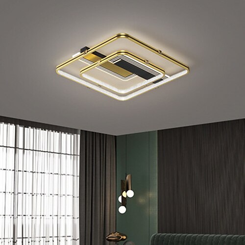 

LED Ceiling Light Modern Square Design Gold 42/52 cm Geometric Shapes Flush Mount Lights Metal Artistic Style Modern Style Stylish Painted Finishes 110-120V 220-240V