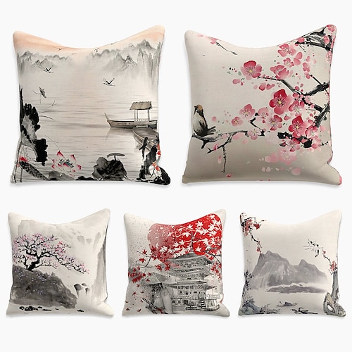 

Double Side Cushion Cover 5PC Soft Decorative Square Throw Pillow Cover Cushion Case Pillowcase for Sofa Bedroom Superior Quality Machine Washable