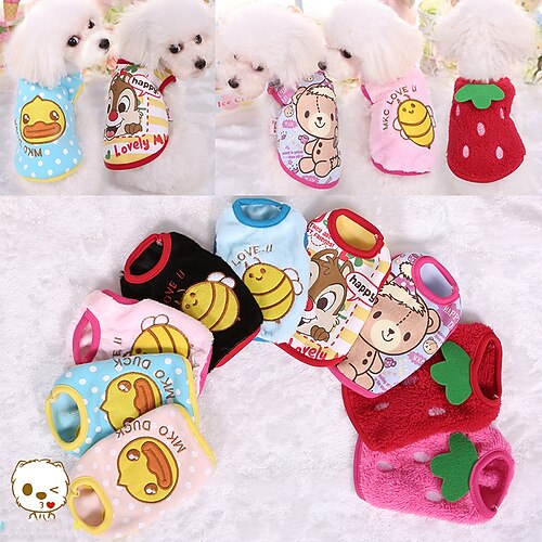 

Dog Cat Vest Animal Elegant Adorable Cute Dailywear Casual / Daily Dog Clothes Puppy Clothes Dog Outfits Breathable Red / Blue Yellow Red Costume for Girl and Boy Dog Fleece XS S