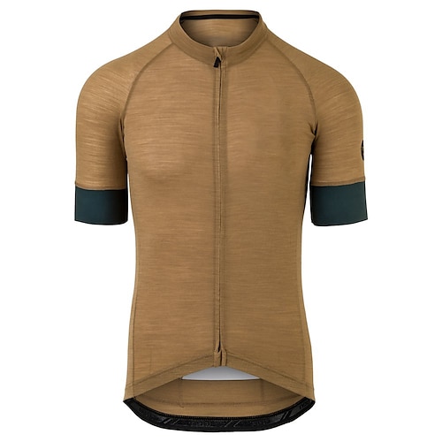 

21Grams Men's Cycling Jersey Short Sleeve Bike Jersey Top with 3 Rear Pockets Mountain Bike MTB Road Bike Cycling Breathable Quick Dry Moisture Wicking Soft Yellow Patchwork Polyester Spandex Sports