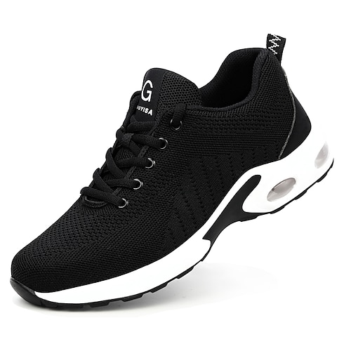 

Men's Sneakers Safety Shoes Work Sneakers Sporty Classic Chinoiserie Office & Career Running Shoes Safety Shoes Tissage Volant Breathable Booties / Ankle Boots Black / White Black Spring Summer