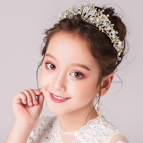 

bambini neonate copricapo corona accessori per capelli ragazze principessa danza corona modello prestazioni compleanno ragazza gioielli fascia